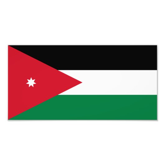 Impression Photo Drapeau de la Jordanie (Devant)