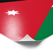 Impression Photo Drapeau de la Jordanie (Coin)