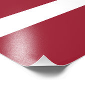 Impression Photo Drapeau de la Lettonie (Coin)