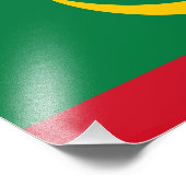 Impression Photo Drapeau de la Mauritanie (Coin)
