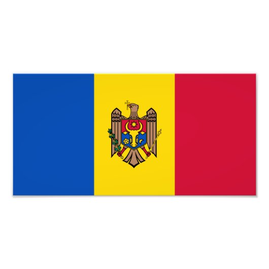 Impression Photo Drapeau de la Moldavie (Devant)