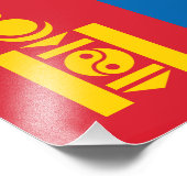 Impression Photo Drapeau de la Mongolie (Coin)