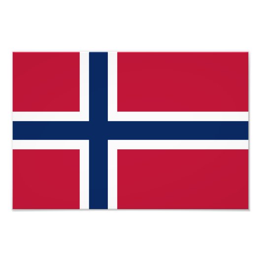 Impression Photo Drapeau de la Norvège (Devant)