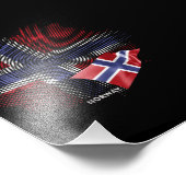 Impression Photo Drapeau de la Norvège (Coin)
