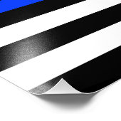 Impression Photo Drapeau de la police Thin Blue Line (Coin)
