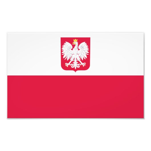 Impression Photo Drapeau de la Pologne (Devant)