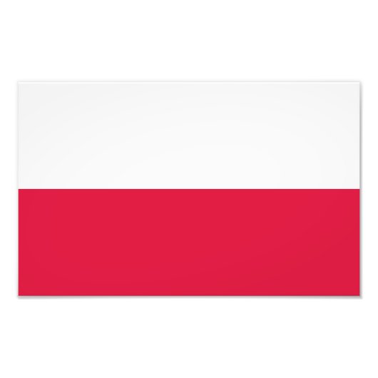 Impression Photo Drapeau de la Pologne (Devant)