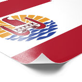 Impression Photo Drapeau de la Polynésie française (Coin)