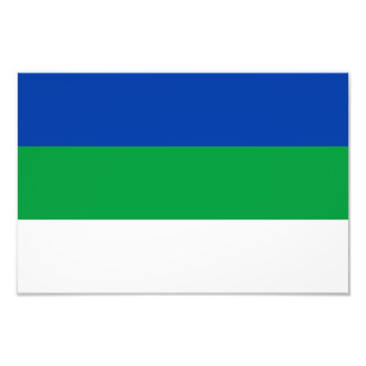 Impression Photo Drapeau de la République de Komi (Devant)