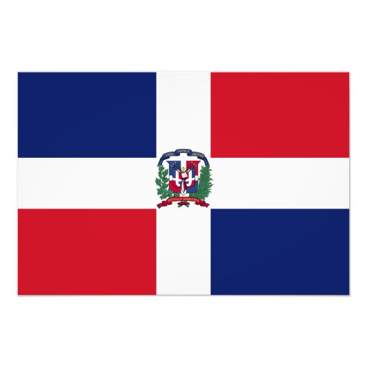 Impression Photo Drapeau de la République Dominicaine (Devant)