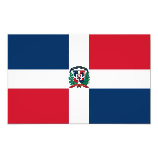 Impression Photo Drapeau de la République Dominicaine (Devant)