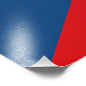 Impression Photo Drapeau de la République tchèque (Coin)