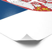 Impression Photo Drapeau de la Serbie (Coin)