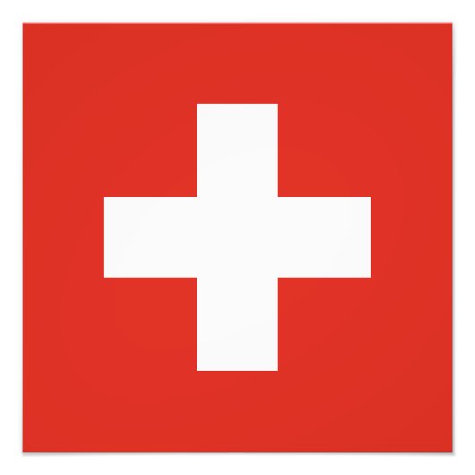 Impression Photo Drapeau de la Suisse (Devant)