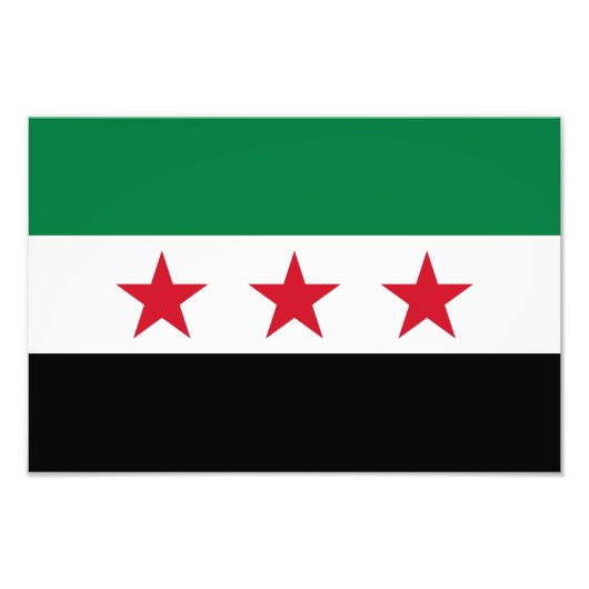 Impression Photo Drapeau de la Syrie (Devant)