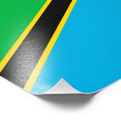 Impression Photo Drapeau de la Tanzanie (Coin)