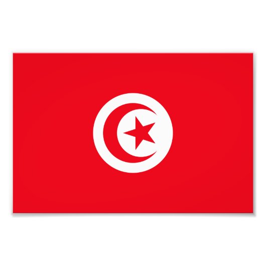 Impression Photo Drapeau de la Tunisie (Devant)