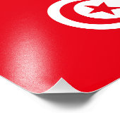 Impression Photo Drapeau de la Tunisie (Coin)