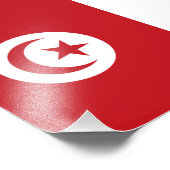 Impression Photo Drapeau de la Tunisie (Coin)