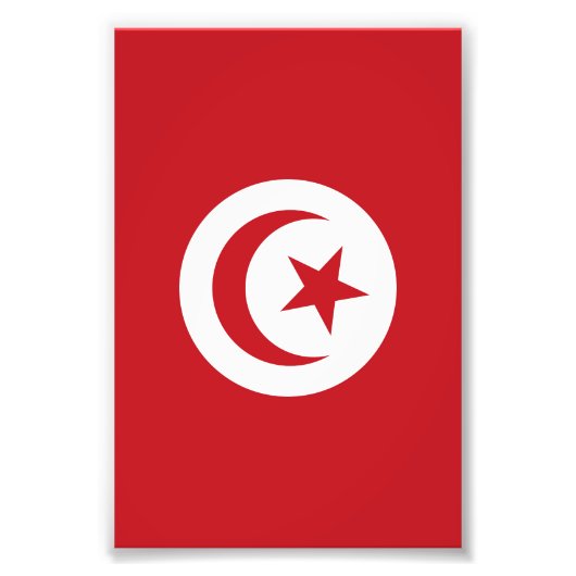 Impression Photo Drapeau de la Tunisie (Devant)