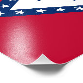 Impression Photo Drapeau de l'Arkansas (Coin)