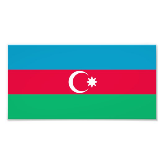 Impression Photo Drapeau de l'Azerbaïdjan patriotique (Devant)