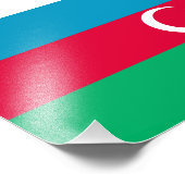 Impression Photo Drapeau de l'Azerbaïdjan patriotique (Coin)