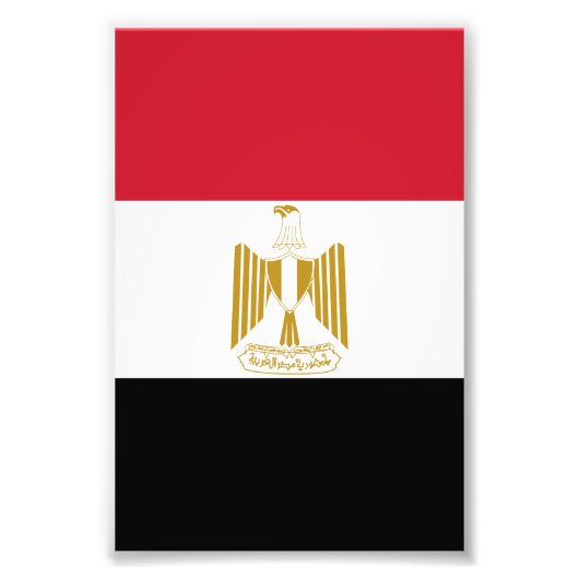 Impression Photo Drapeau de l'Égypte (Devant)