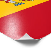 Impression Photo Drapeau de l'Espagne (Coin)