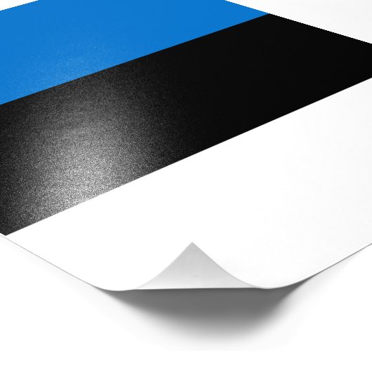 Impression Photo Drapeau de l'Estonie (Coin)