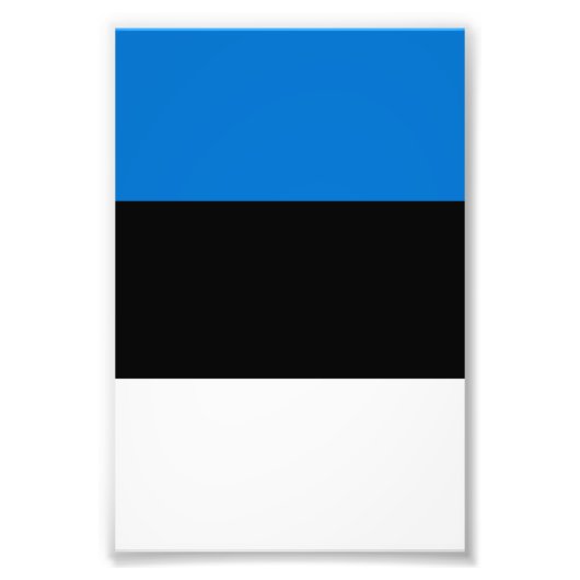 Impression Photo Drapeau de l'Estonie (Devant)