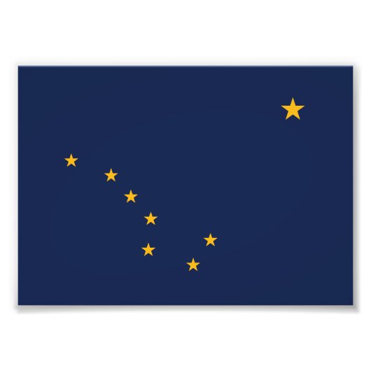 Impression Photo Drapeau de l'État d'Alaska (Devant)