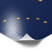 Impression Photo Drapeau de l'État d'Alaska (Coin)