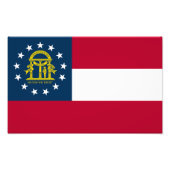 Impression Photo Drapeau de l'État de Géorgie (Devant)