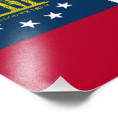 Impression Photo Drapeau de l'État de Géorgie (Coin)