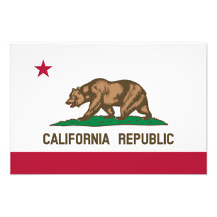 Impression Photo Drapeau de l'État de la République de Californie