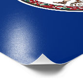 Impression Photo Drapeau de l'État de Virginie (Coin)