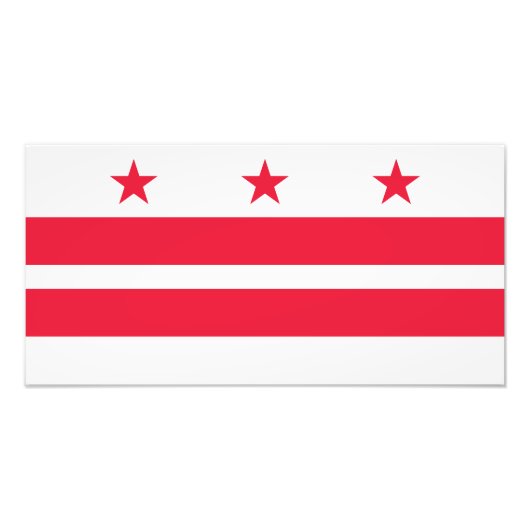 Impression Photo Drapeau de l'État de Washington DC (Devant)