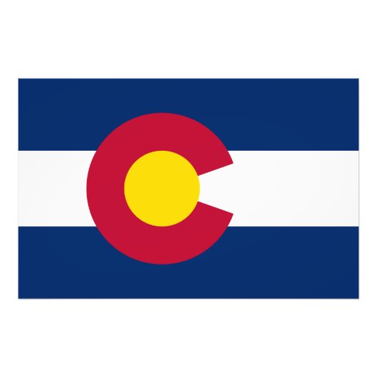 Impression Photo Drapeau de l'État du Colorado (Devant)