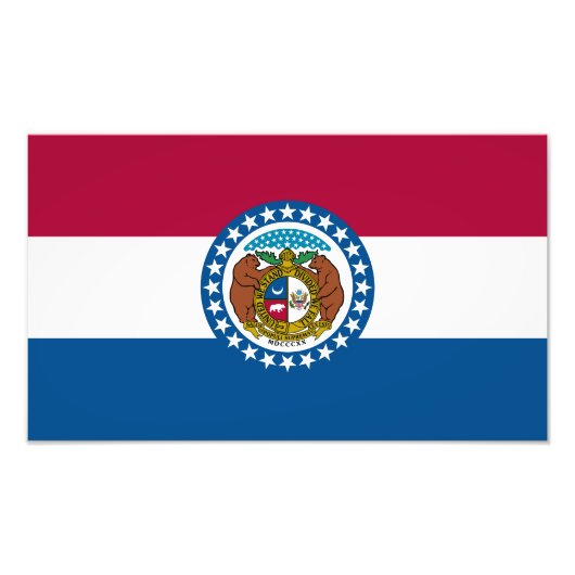 Impression Photo Drapeau de l'État du Missouri (Devant)