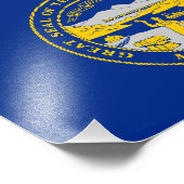 Impression Photo Drapeau de l'État du Nebraska (Coin)