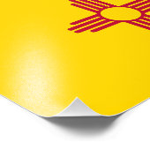 Impression Photo Drapeau de l'État du Nouveau-Mexique (Coin)
