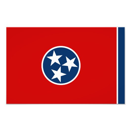 Impression Photo Drapeau de l'État du Tennessee (Devant)