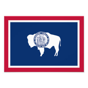 Impression Photo Drapeau de l'État du Wyoming
