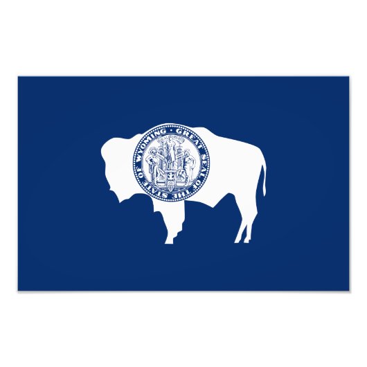 Impression Photo Drapeau de l'État du Wyoming (Devant)