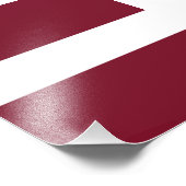 Impression Photo Drapeau de Lettonie (Coin)