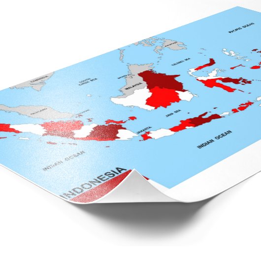 Impression Photo drapeau de l'indonésie (Coin)