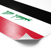 Impression Photo Drapeau de l'Irak (Coin)