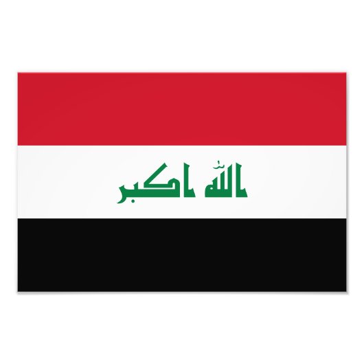 Impression Photo Drapeau de l'Irak (Devant)