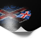Impression Photo Drapeau de l'Islande (Coin)